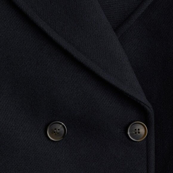 (NWT) H&M - navy blue short pea coat (XL) - Picture 6 of 7